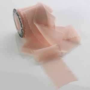 50mm x 10m Fringe Chiffon Blush EA