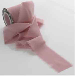 50mm x 10m Fringe Chiffon Vintage Rose EA