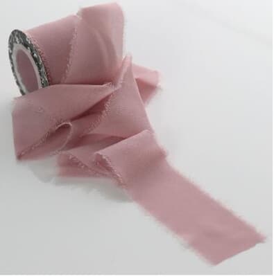 50mm x 10m Fringe Chiffon Vintage Rose EA