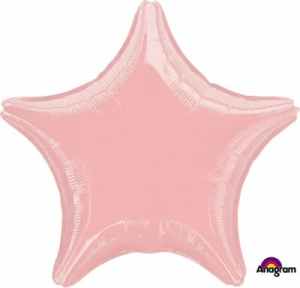 Anagram Star Metallic Pearl Pastel Pink 45cm Each