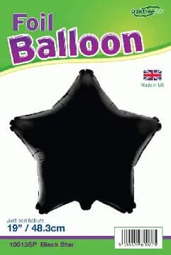 19inch / 48.3cm Black Star Packaged Each