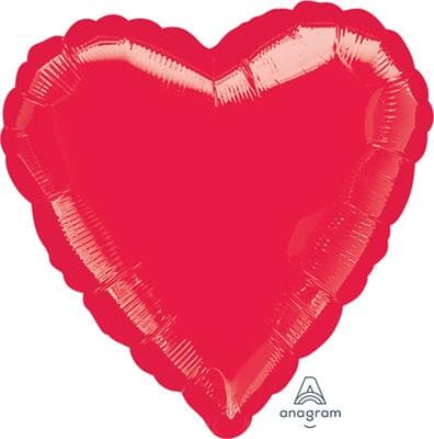 Anagram Heart Metallic Red 45cm Each