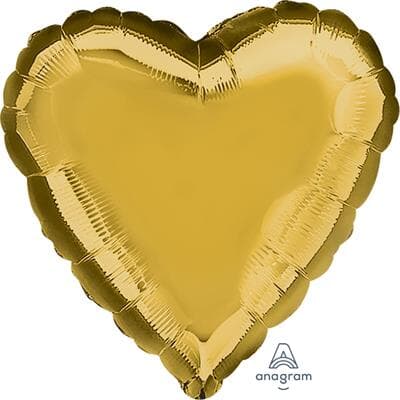 Anagram Heart Metallic Gold 45cm Each