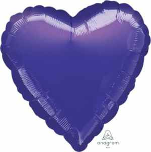 10597.jpg Anagram Heart Metallic Purple 45cm Each