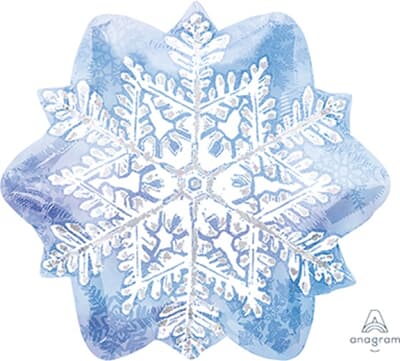 Let It Snow Flake Foil 46cm Each