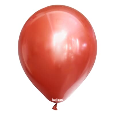 Kalisan Mirror Chrome Terracotta Red 30cm (12iin) Latex Balloon Bag(100)