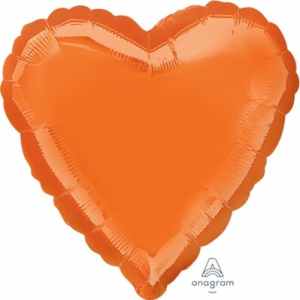 Anagram Heart Metallic Orange 45cm Each