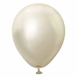 Kalisan Mirror Chrome White Gold 45cm (18in) Latex Balloon 25ct Bag(25)