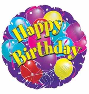 Birthday Big Balloons 23cm Each
