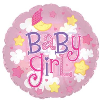 Baby Girl Clouds Clear Film 23cm Each