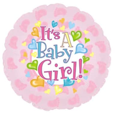 144015.jpg Baby Girl Footsies Foil balloon 11cm Each