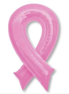 Pink Ribbon Foil Supershape 51cm x 91cm Each