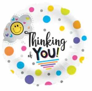 Thinking of You Thought Cloud Foil balloon 11cm. Each