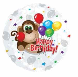 Monkey Around Birhtday Foil balloon 11cm. Each