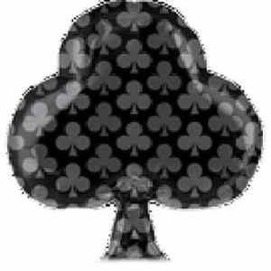 15868.jpg Black Clubs Foil Balloons 45cm Each