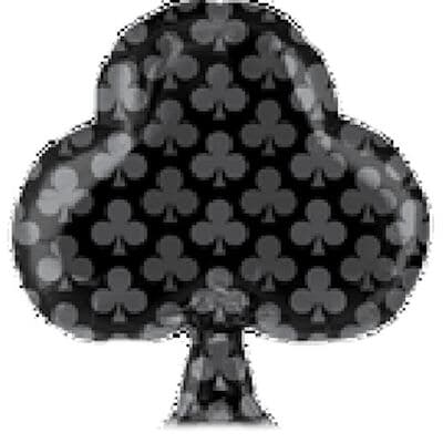 15868.jpg Black Clubs Foil Balloons 45cm Each