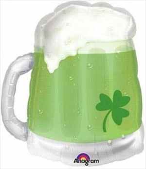 St Patricks Beer Mug See Thru Shape 58 x 51cm Each