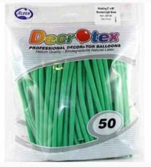 Sempertex 260s Fashion Green Modelling Balloons 50 pack Bag(50)