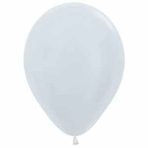 Sempertex Satin White Latex Balloon 5in (12cm) Bag(100)