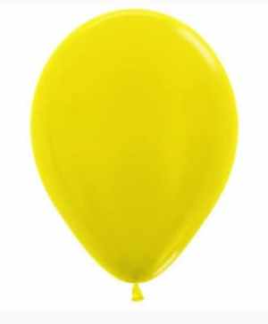 Sempertex Metallic Yellow Latex Balloon 5in (12cm) Bag(100)