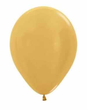 Sempertex Metallic Gold Latex Balloon 5in (12cm) Bag(100)