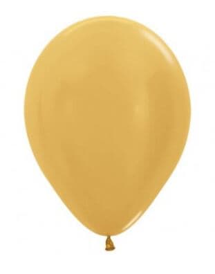 206218.jpg Sempertex Metallic Gold Latex Balloon 5in (12cm) Bag(100)