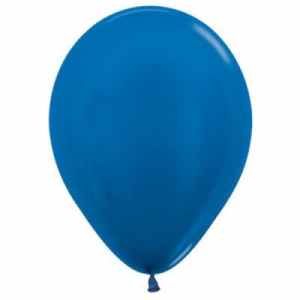Sempertex Metallic Royal Blue Latex Balloon 5in (12cm) Bag(100)