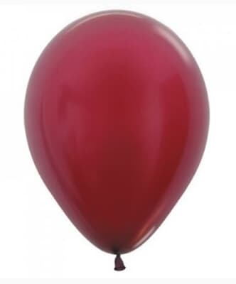 206243.jpg Sempertex Metallic Burgundy Latex Balloon 5in (12cm) Bag(100)