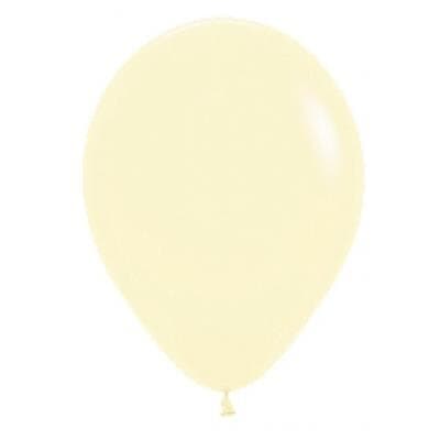 Sempertex Pastel Matte Yellow Latex Balloon 5in (12cm) Bag(100)