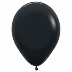206375.jpg Sempertex Fashion Black Latex Balloon 5in (12cm) Bag(100)