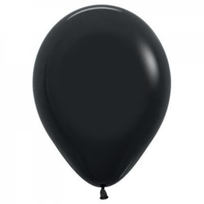 Sempertex Fashion Black Latex Balloon 5in (12cm) Bag(100)
