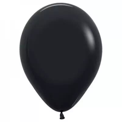 Sempertex Fashion Black Latex Balloon 30cm Bag(100)