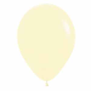 Sempertex Pastel Matte Yellow Latex Balloon 30cm Bag(100)