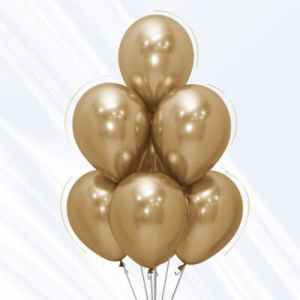 Sempertex Reflex Gold Latex Balloon 30cm Bag(50)