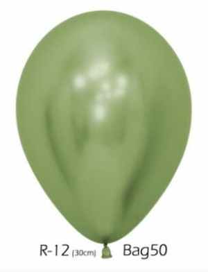 Sempertex Reflex Lime Green Latex Balloon 30cm Bag(50)