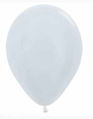 Sempertex Satin White Latex Balloon 30cm Bag(100)