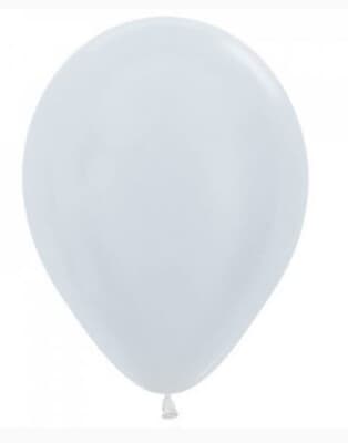 Sempertex Satin White Latex Balloon 30cm Bag(100)