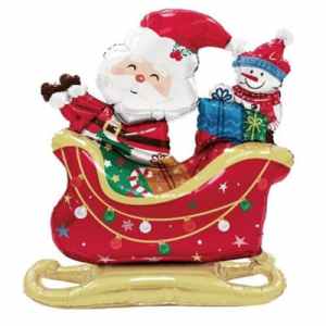 Standing Airz Santa Sleigh 79cm EA