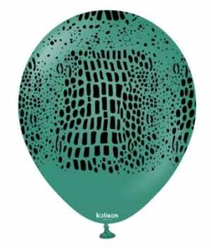 Kalisan Safari Crocodile Print Sage 30cm (12in) Latex 25ct Bag(25)