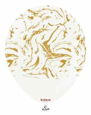 Kalisan Space Nebula Print White (Gold) 30cm (12in) Latex 25ct Bag(25)
