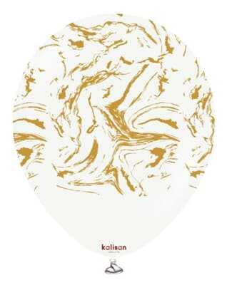 Kalisan Space Nebula Print White (Gold) 30cm (12in) Latex 25ct Bag(25)