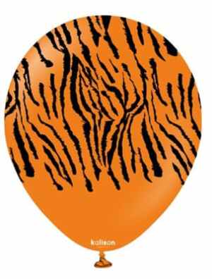 Kalisan Safari Tiger Print Orange 30cm (12in) Latex 25ct Bag(25)