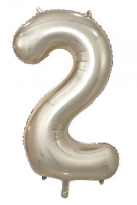 213692.jpg Number 2 Champagne 86cm (34 inch) Decrotex Foil Balloon Each