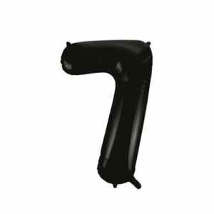 Number 7 Black 86cm (34 inch) Decrotex Foil Balloon Each
