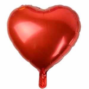 Decrotex Red Foil Heart Packaged 18inch / 45cm Each