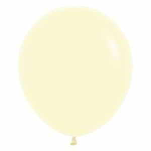 Sempertex Pastel Matte Yellow Latex Balloon 45cm Bag(25)