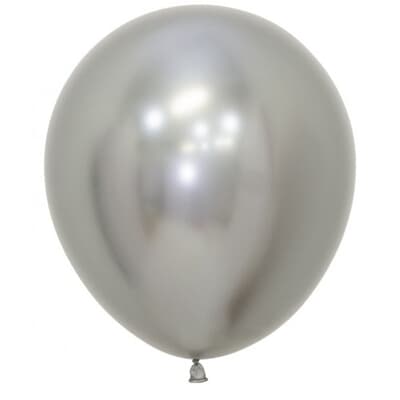 Sempertex Reflex Silver Latex Balloons 45cm Bag(25)