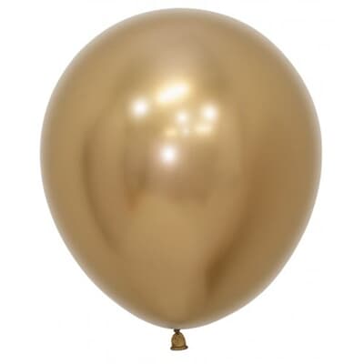 Sempertex Reflex Gold Latex Balloon 45cm Bag 25