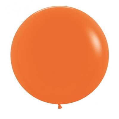Sempertex Orange Round Latex Balloon 60cm Pack(3)