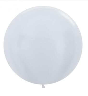 Sempertex Satin White Latex Balloon 60cm Pack(3)